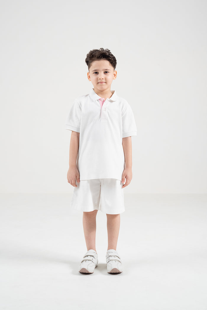 Unisex Polo Shirt – Blossom Pink Trim