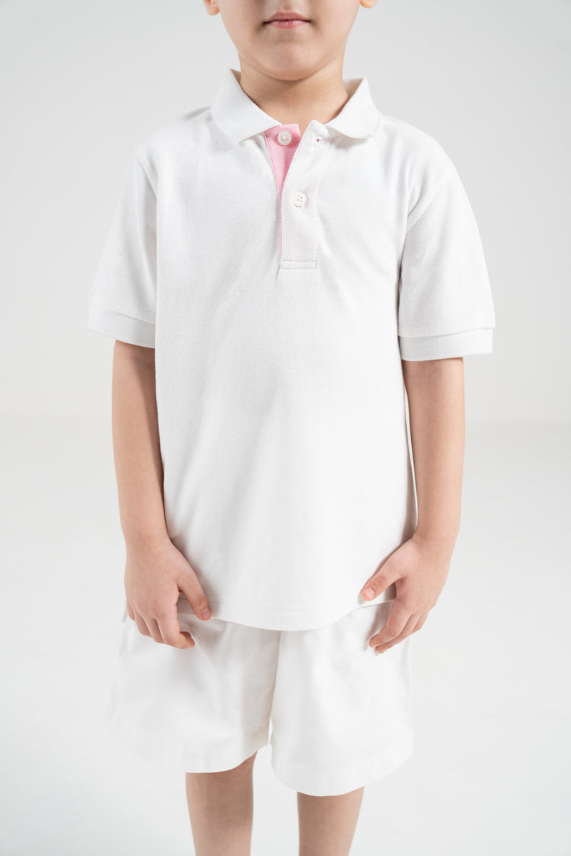 Unisex Polo Shirt – Blossom Pink Trim