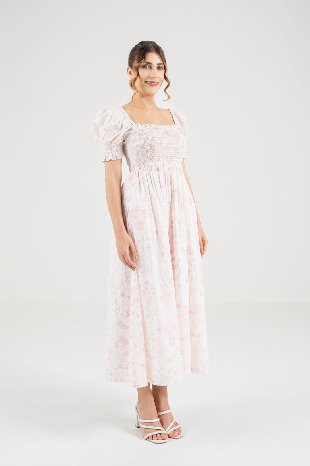 The Signature Puff Sleeve Dress – Blossom Pink