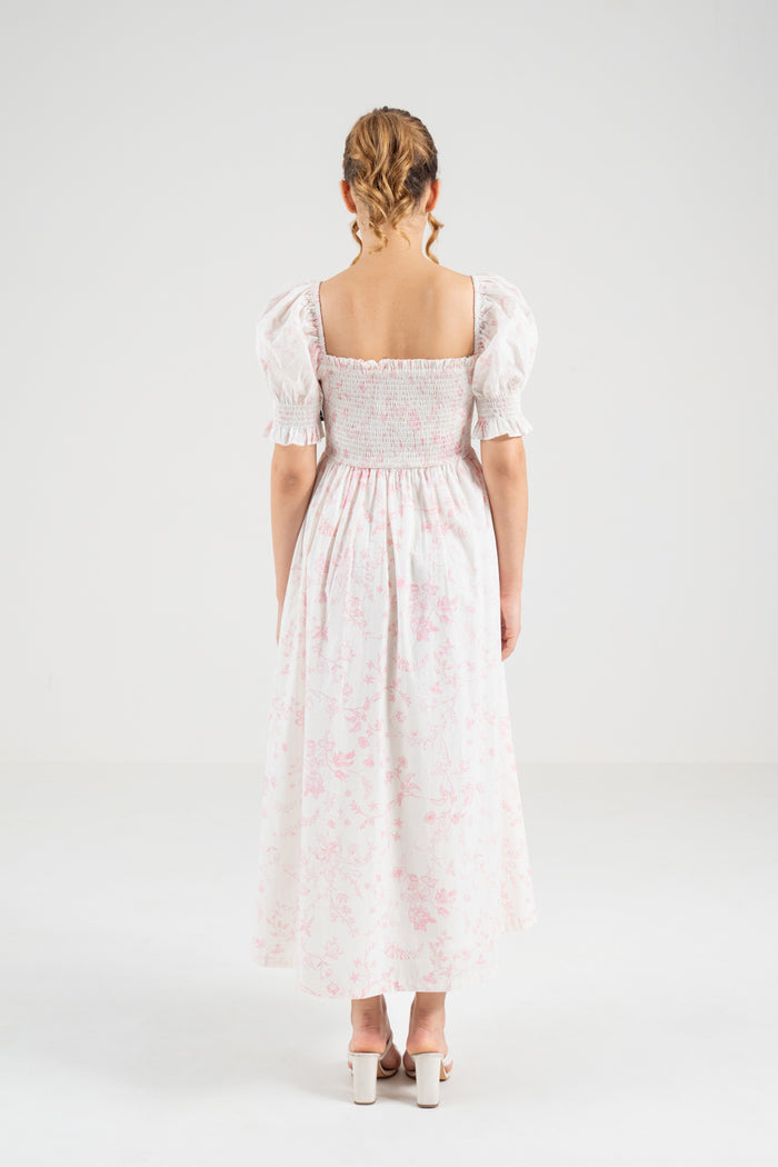The Signature Puff Sleeve Dress – Blossom Pink