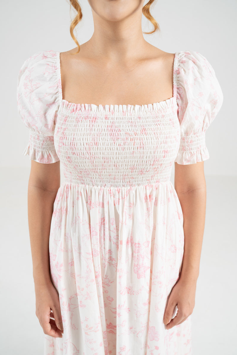 The Signature Puff Sleeve Dress – Blossom Pink