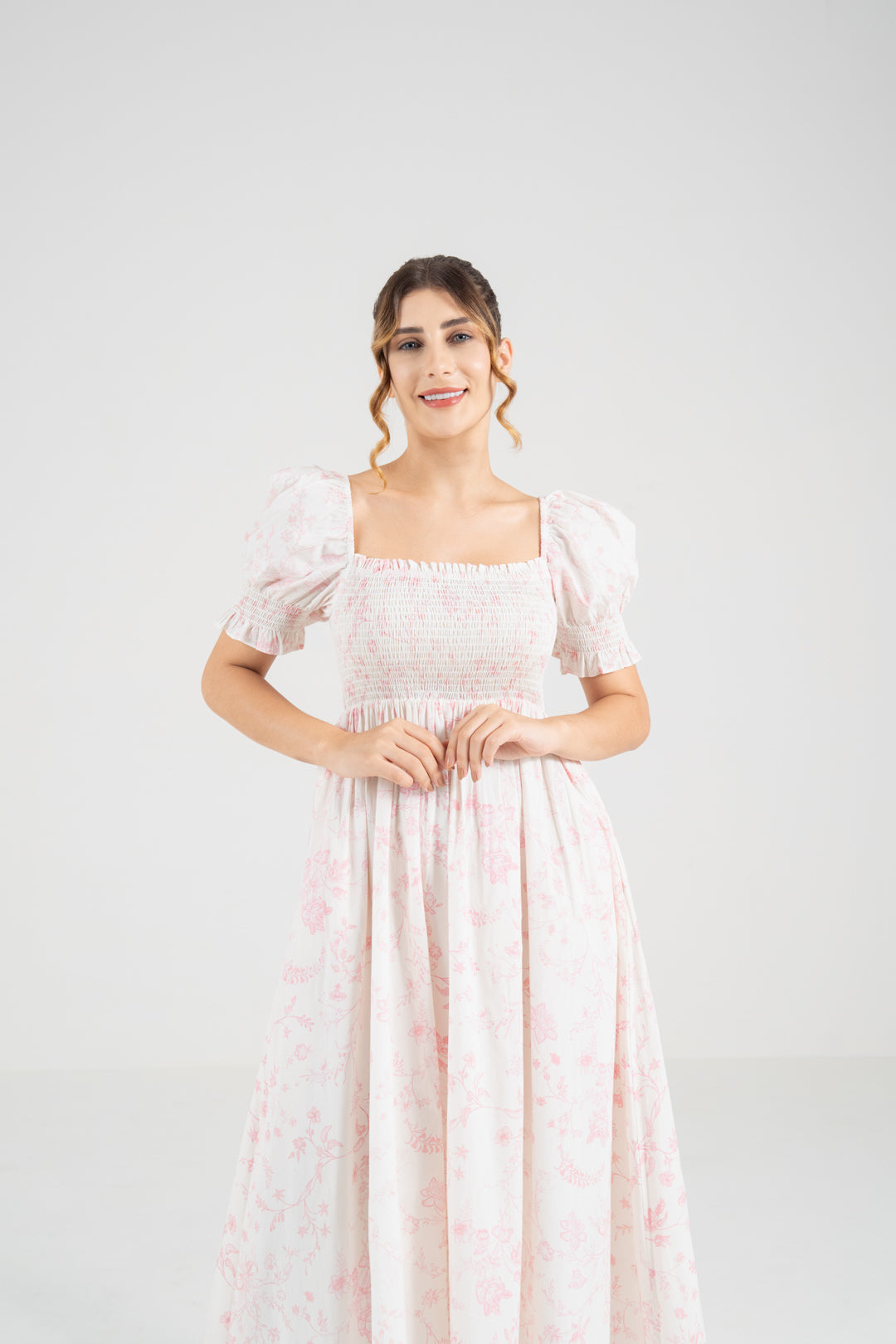 The Signature Puff Sleeve Dress – Blossom Pink