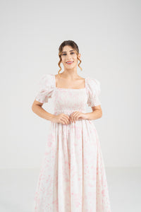 The Signature Puff Sleeve Dress – Blossom Pink