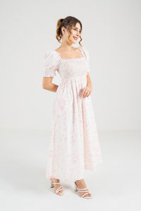 The Signature Puff Sleeve Dress – Blossom Pink