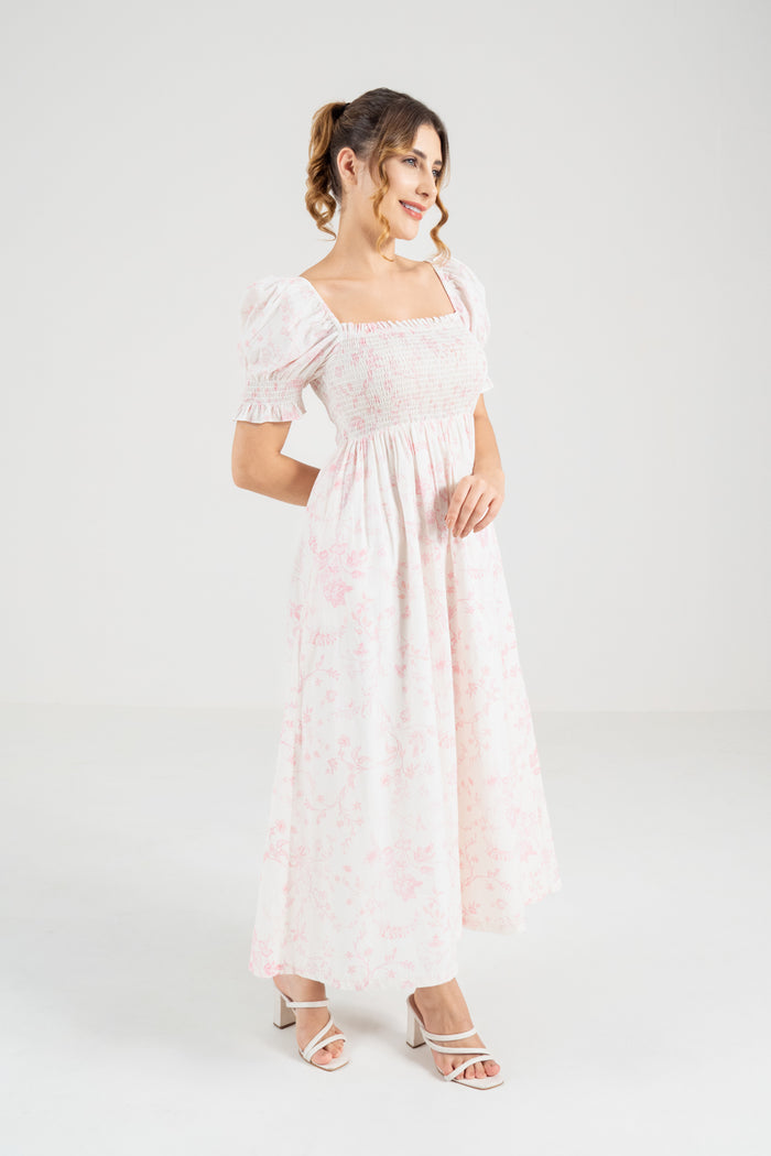 The Signature Puff Sleeve Dress – Blossom Pink