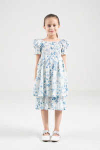 The Signature Mini Puff Sleeve Dress – Island Blue