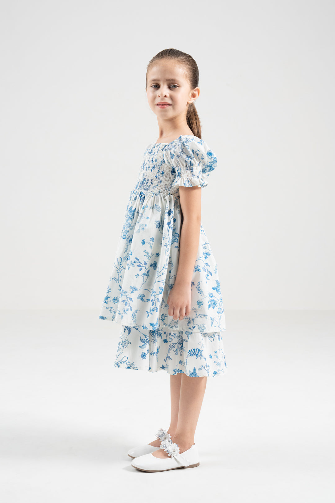 The Signature Mini Puff Sleeve Dress – Island Blue