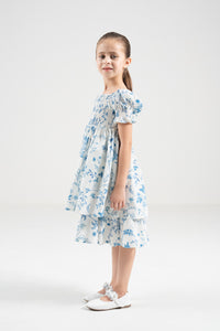 The Signature Mini Puff Sleeve Dress – Island Blue