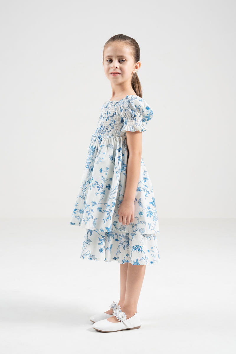 The Signature Mini Puff Sleeve Dress – Island Blue