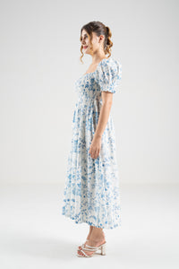 The Signature Puff Sleeve Dress – Island Blue