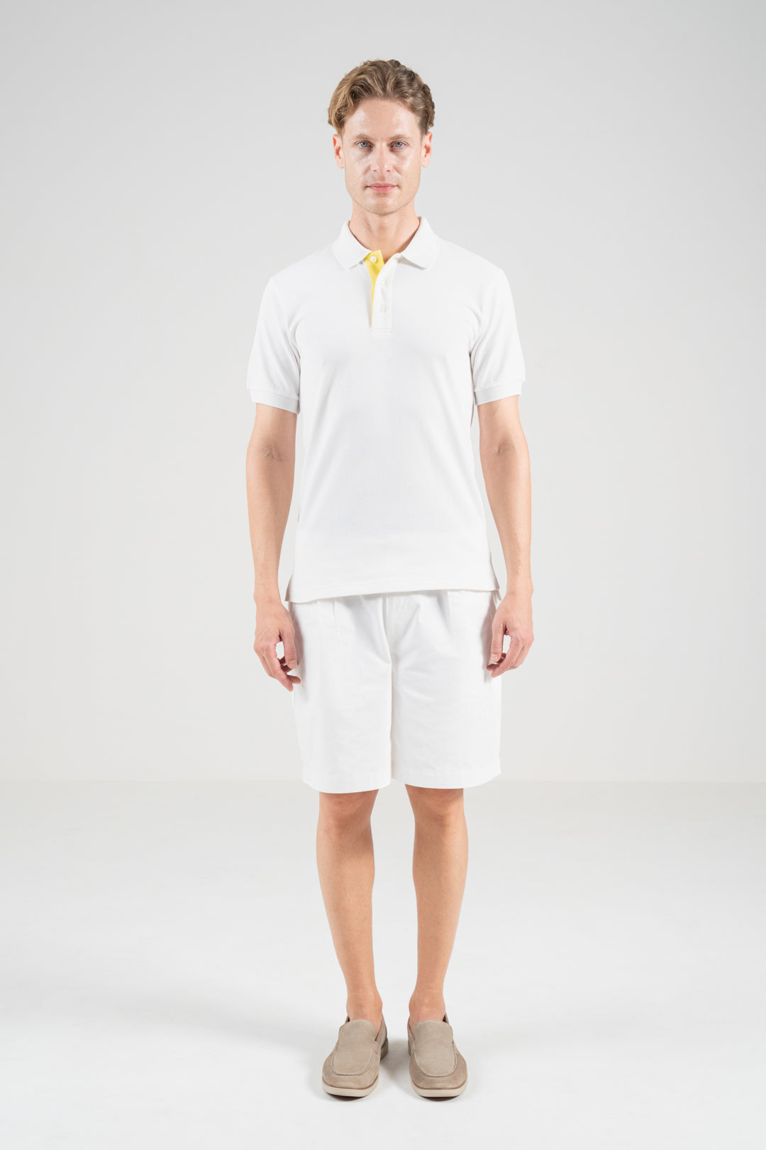 Unisex Polo Shirt – Lemon Yellow Trim