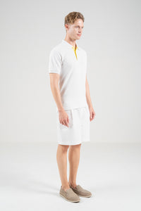 Unisex Polo Shirt – Lemon Yellow Trim