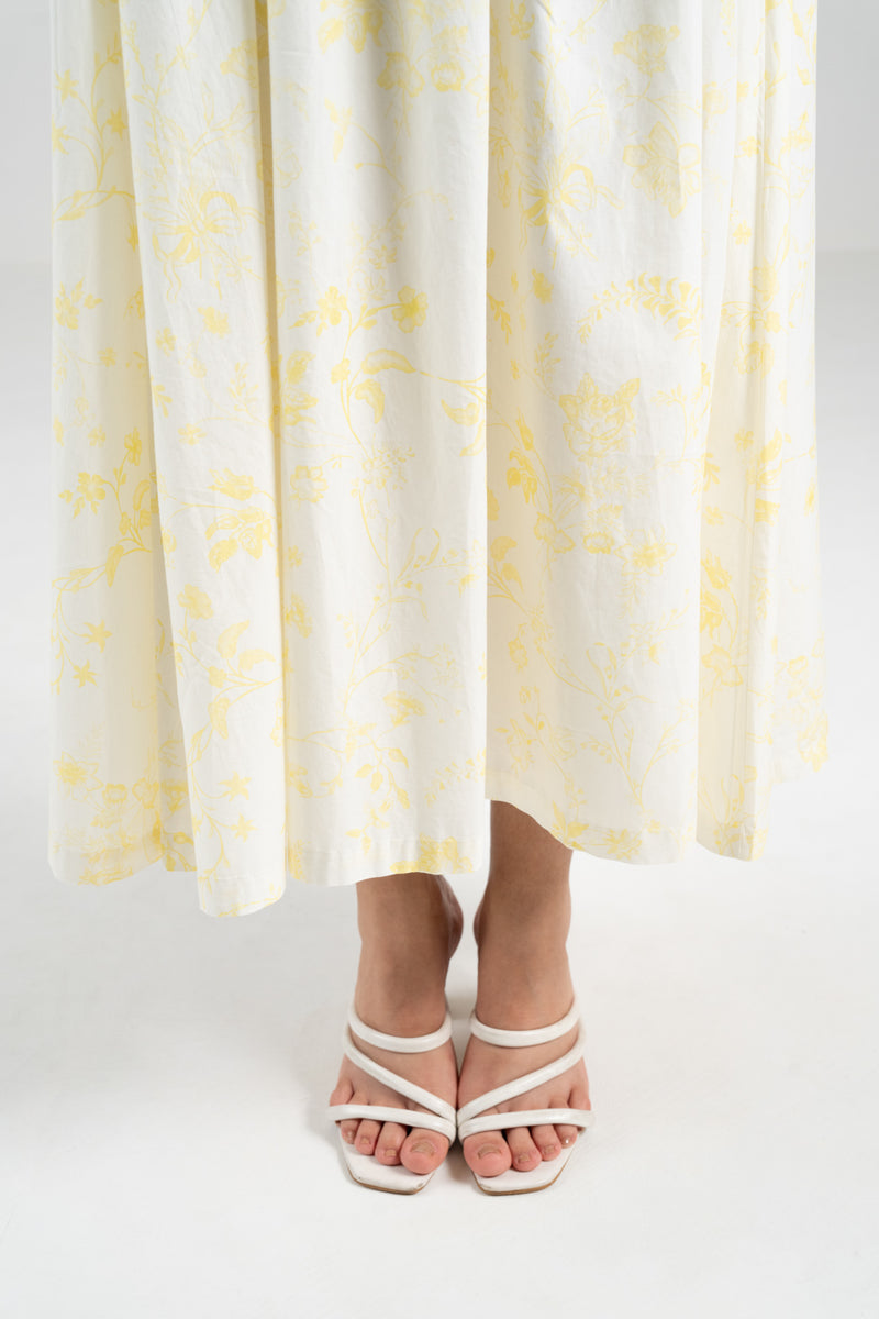The Signature Puff Sleeve Dress – Lemon Yellow