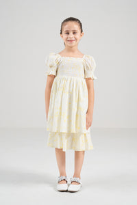The Signature Mini Puff Sleeve Dress – Lemon Yellow