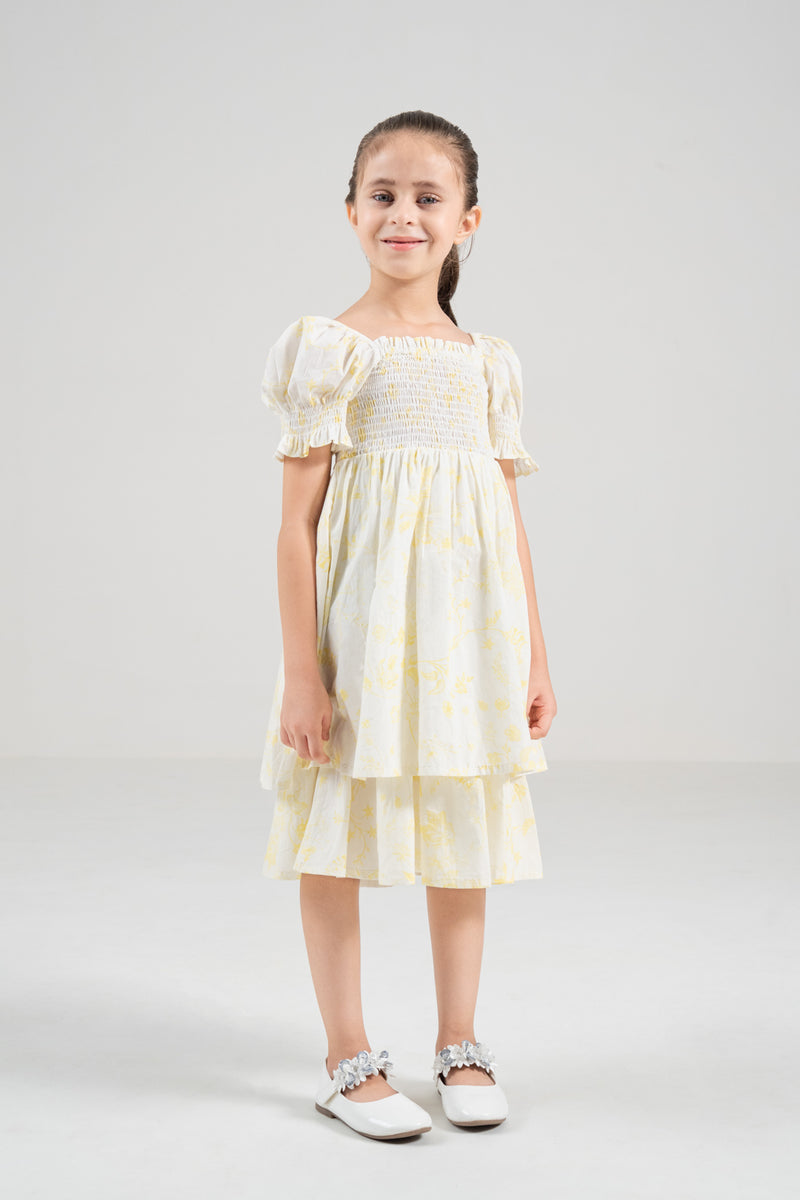 The Signature Mini Puff Sleeve Dress – Lemon Yellow