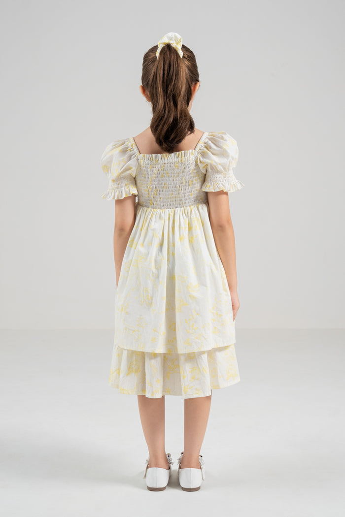 The Signature Mini Puff Sleeve Dress – Lemon Yellow