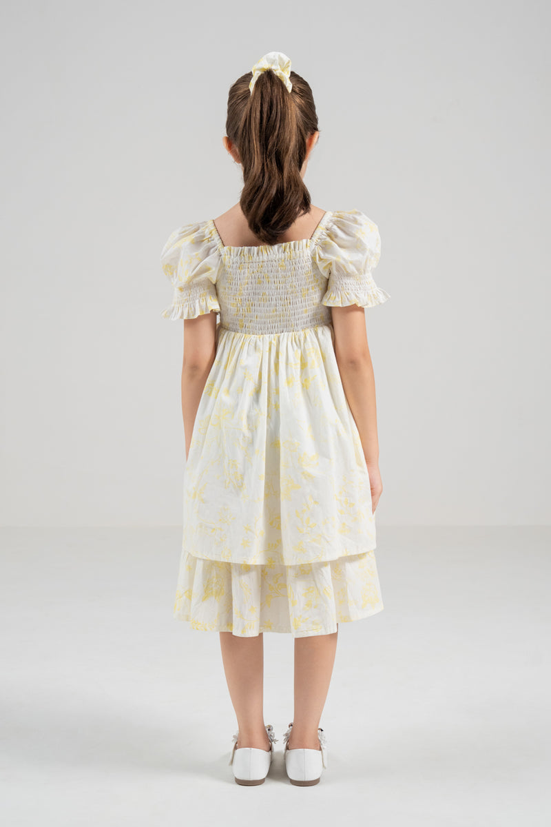The Signature Mini Puff Sleeve Dress – Lemon Yellow