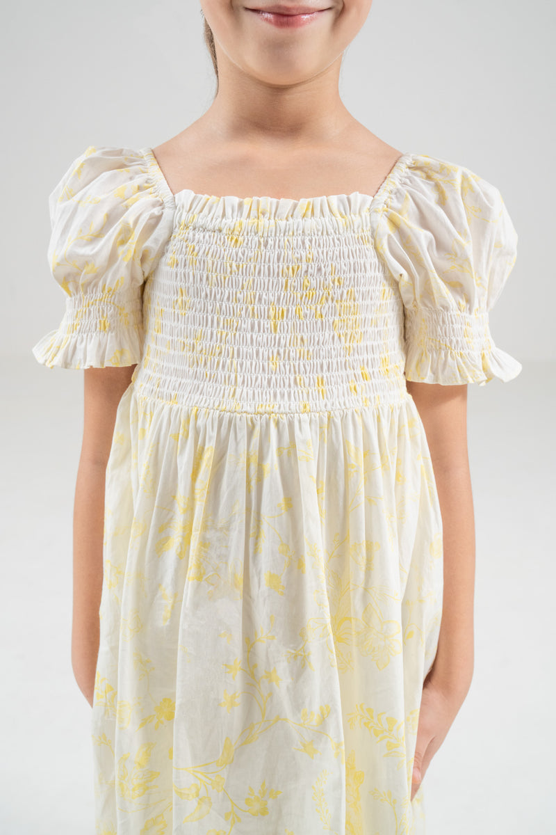 The Signature Mini Puff Sleeve Dress – Lemon Yellow