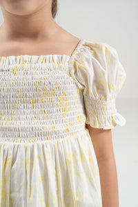 The Signature Mini Puff Sleeve Dress – Lemon Yellow