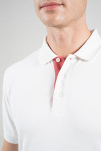 Unisex Polo Shirt – Coral Red Trim