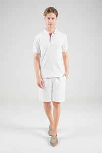 Unisex Polo Shirt – Coral Red Trim