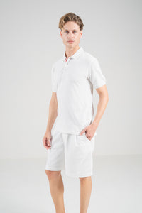 Unisex Polo Shirt – Coral Red Trim
