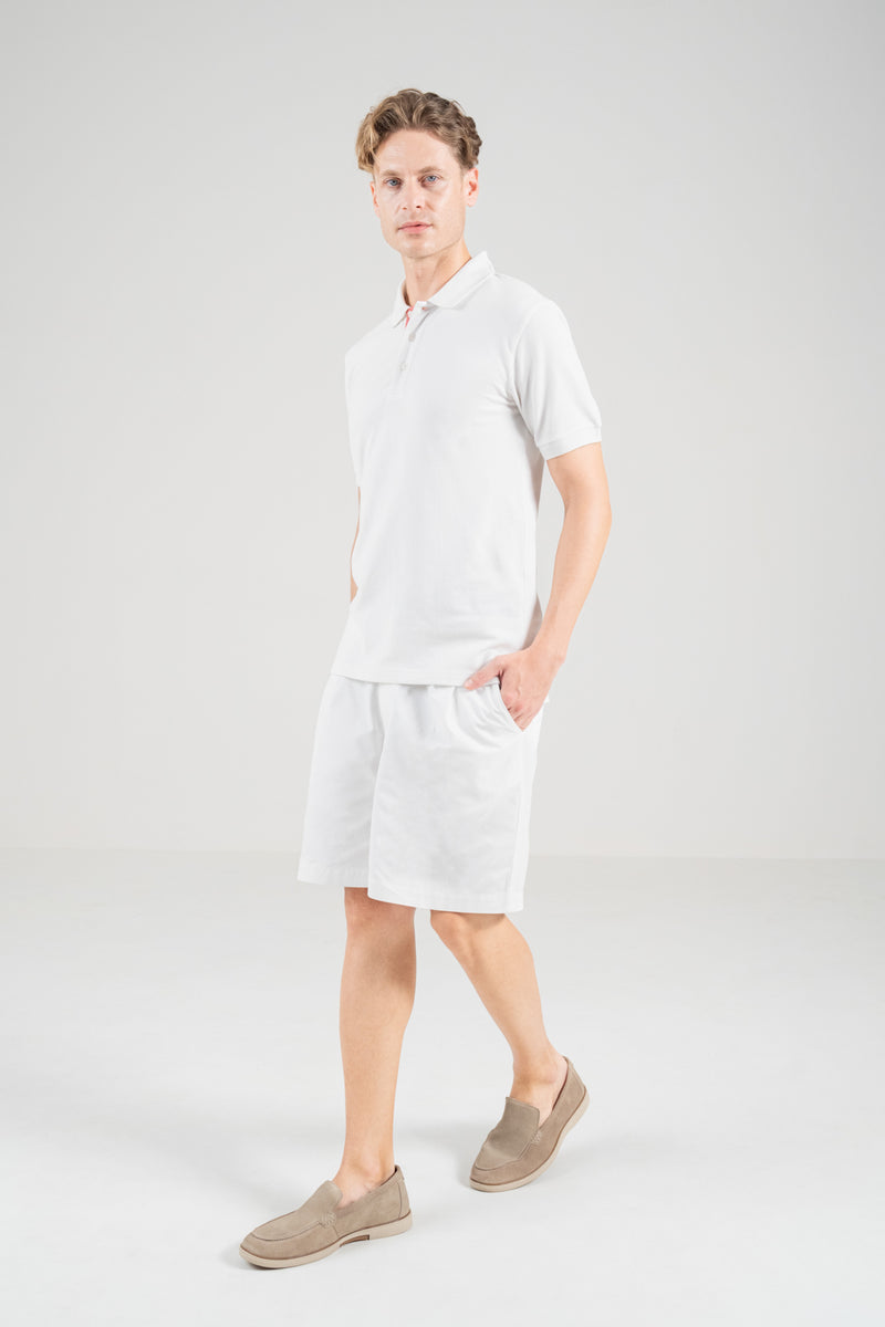 Unisex Polo Shirt – Coral Red Trim