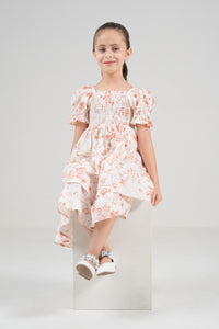 The Signature Mini Puff Sleeve Dress – Coral Red