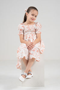 The Signature Mini Puff Sleeve Dress – Coral Red