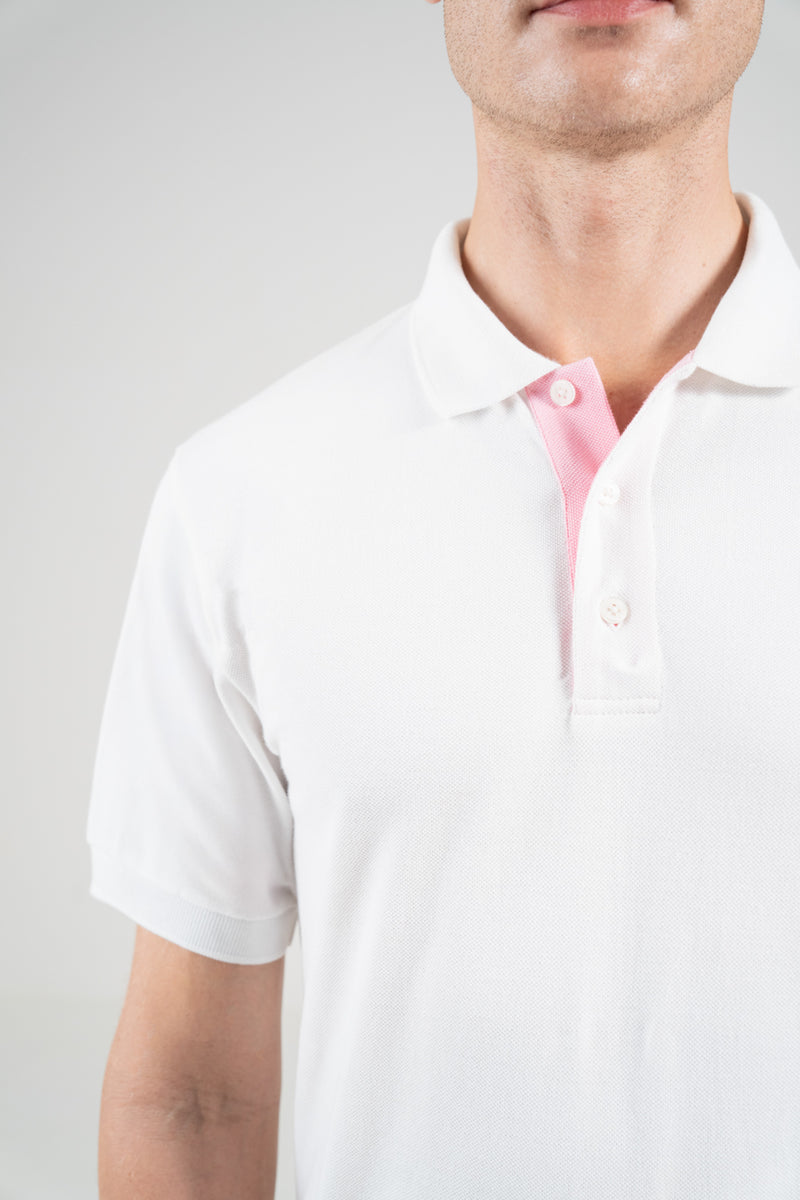 Unisex Polo Shirt – Blossom Pink Trim