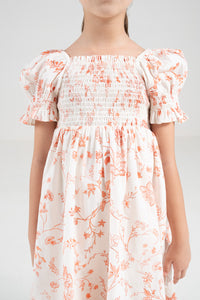 The Signature Mini Puff Sleeve Dress – Coral Red
