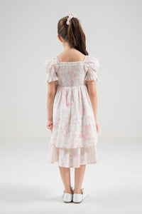 The Signature Mini Puff Sleeve Dress – Blossom Pink