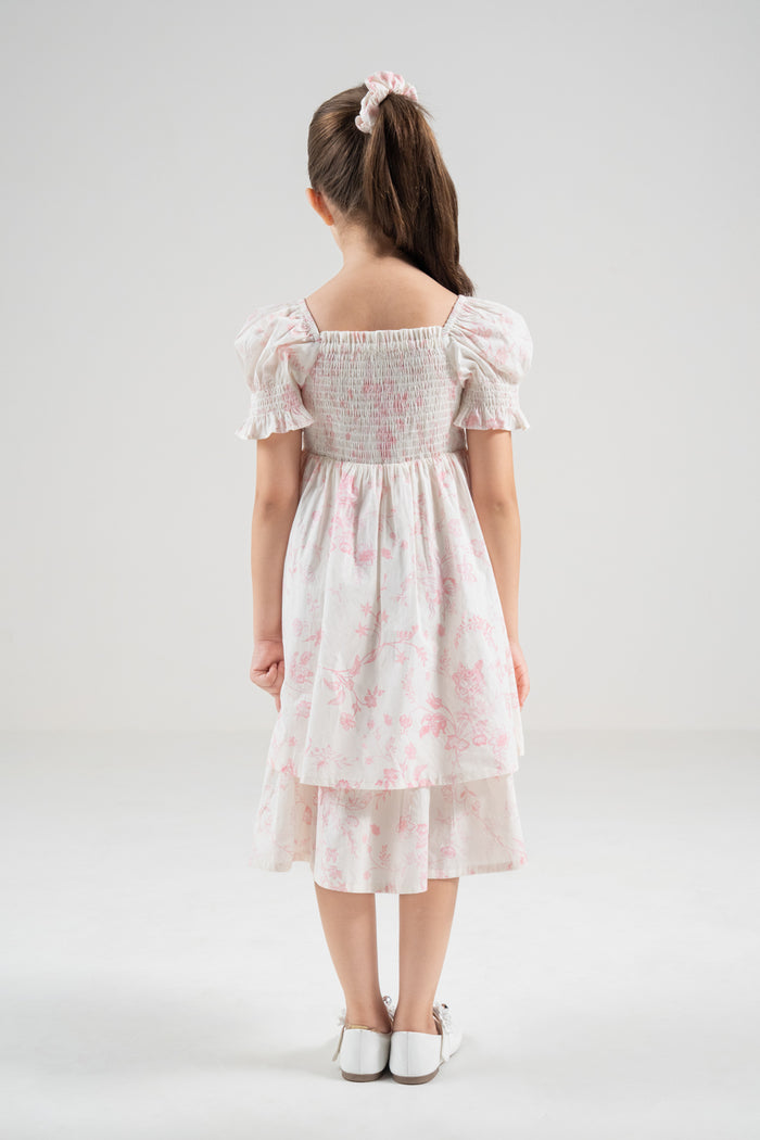 The Signature Mini Puff Sleeve Dress – Blossom Pink