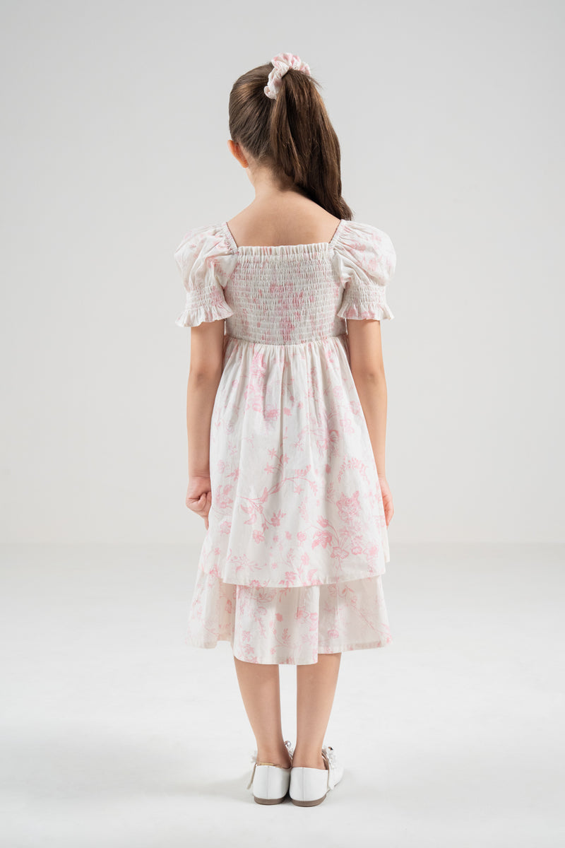 The Signature Mini Puff Sleeve Dress – Blossom Pink