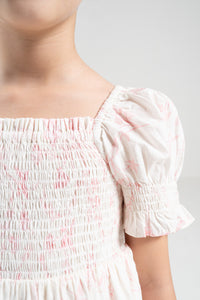 The Signature Mini Puff Sleeve Dress – Blossom Pink