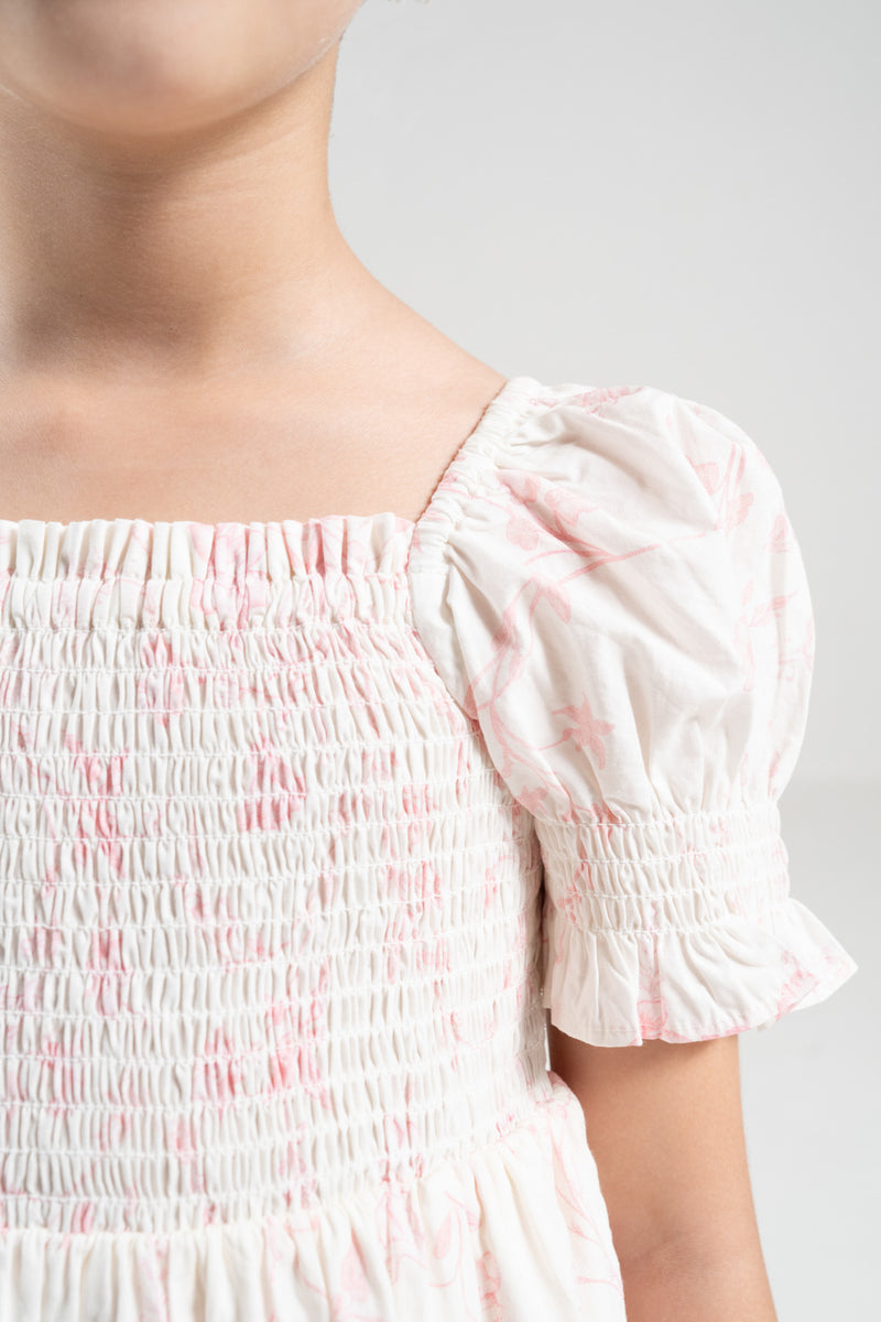 The Signature Mini Puff Sleeve Dress – Blossom Pink
