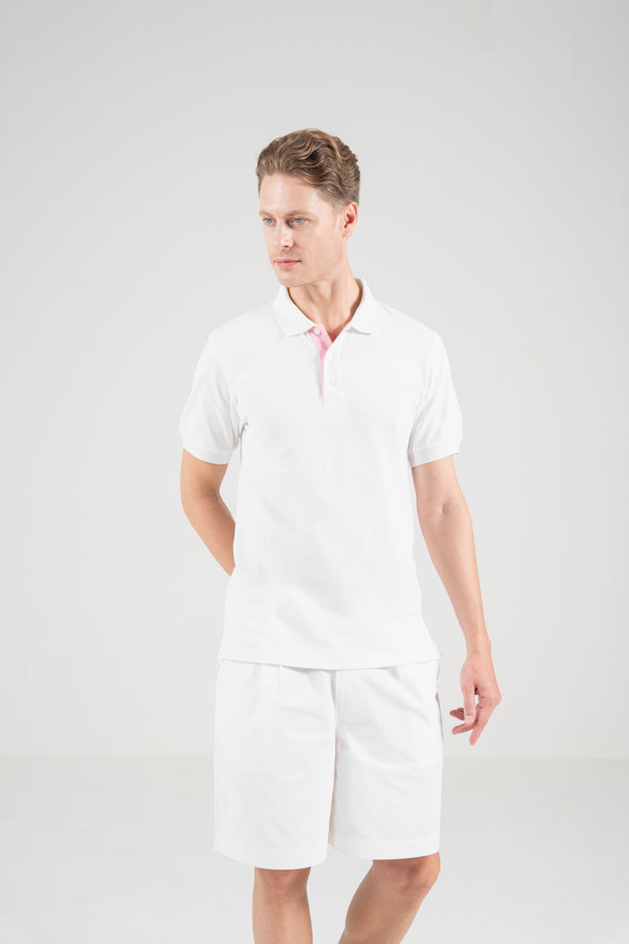 Unisex Polo Shirt – Blossom Pink Trim