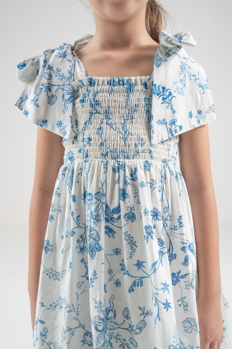 The Signature Mini Bow-Tie Dress – Island Blue