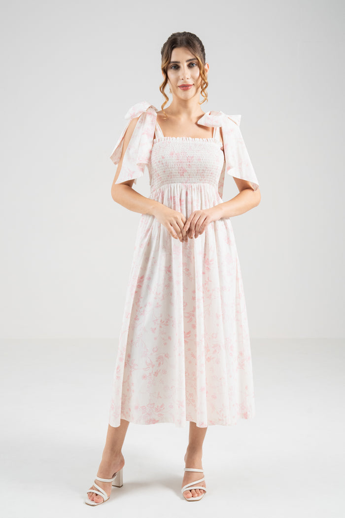 The Signature Bow-Tie Dress – Blossom Pink