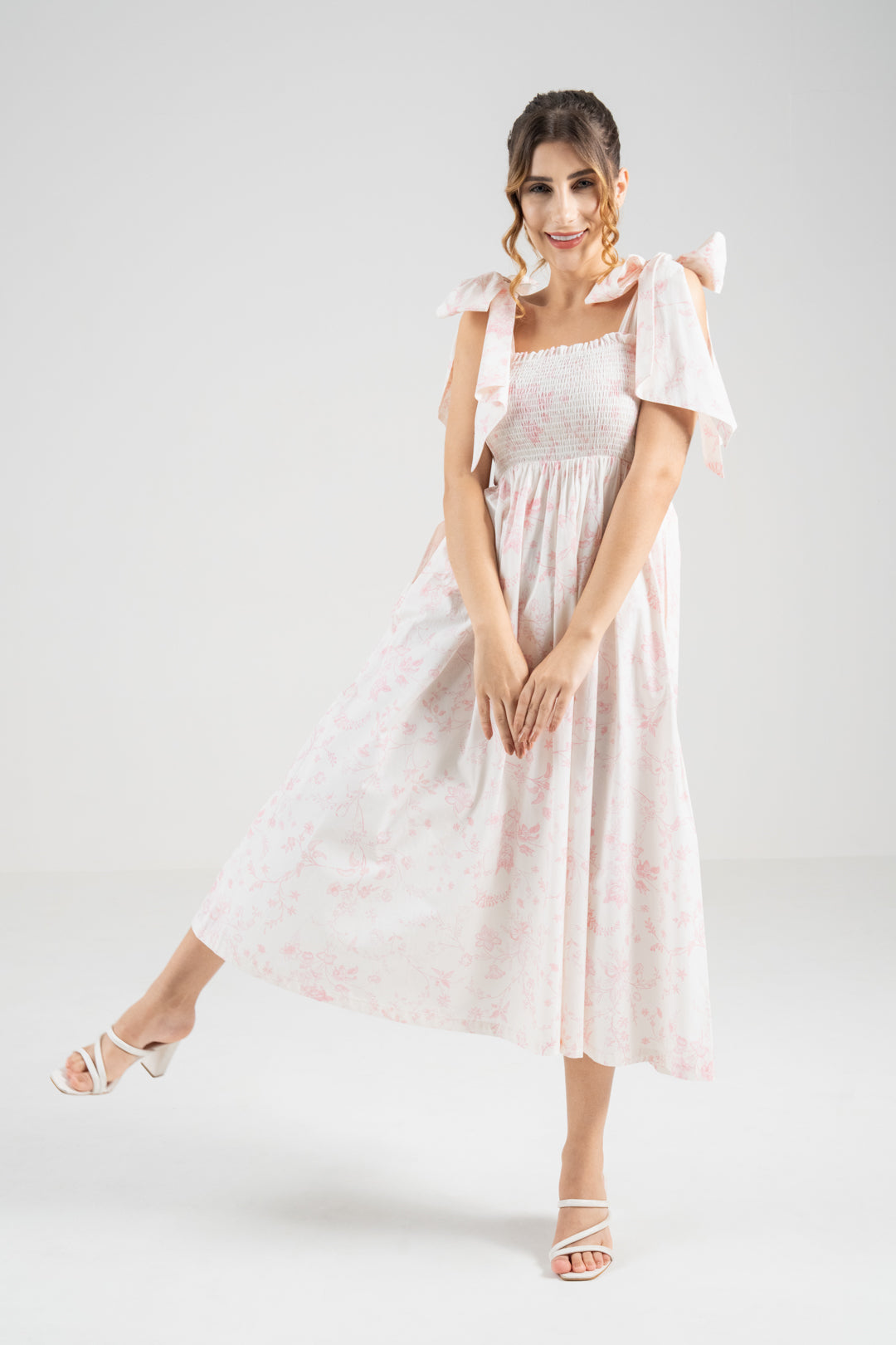 The Signature Bow-Tie Dress – Blossom Pink