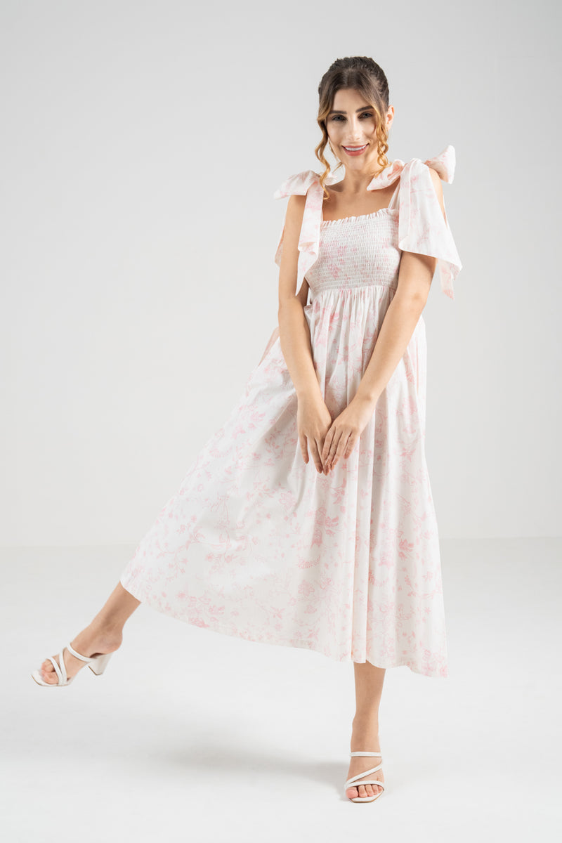 The Signature Bow-Tie Dress – Blossom Pink