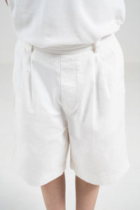 Unisex Tailored Shorts – Crisp White