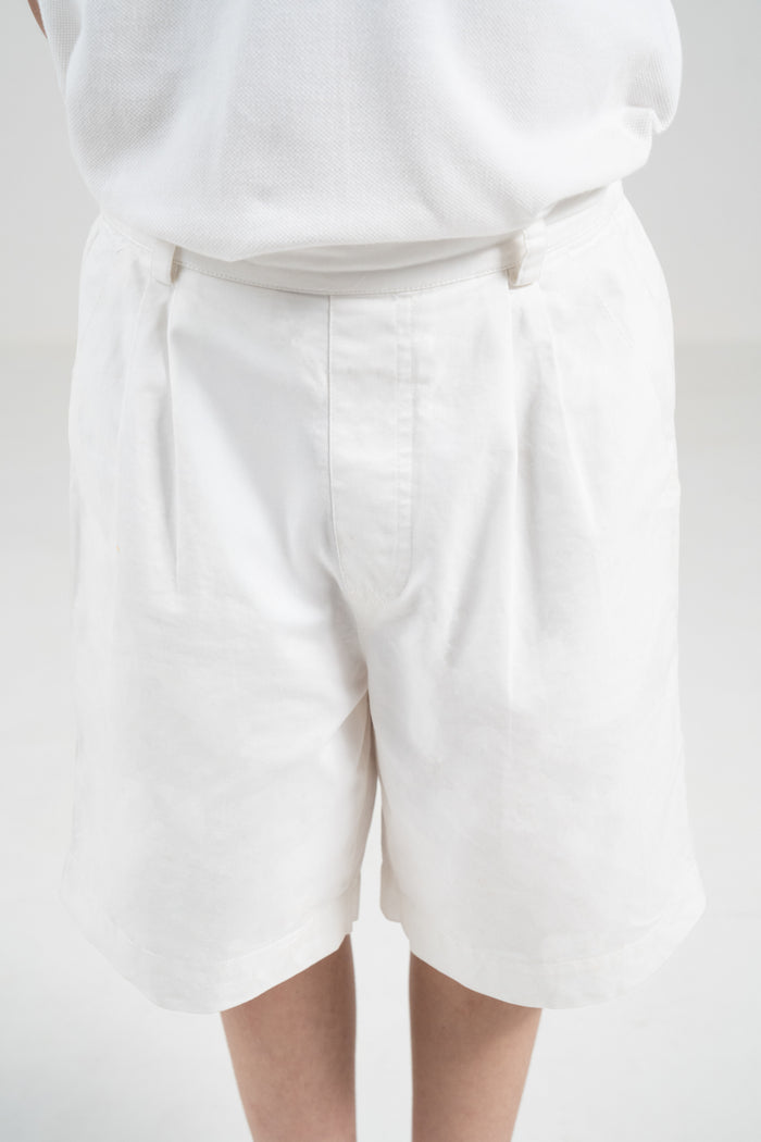Unisex Tailored Shorts – Crisp White