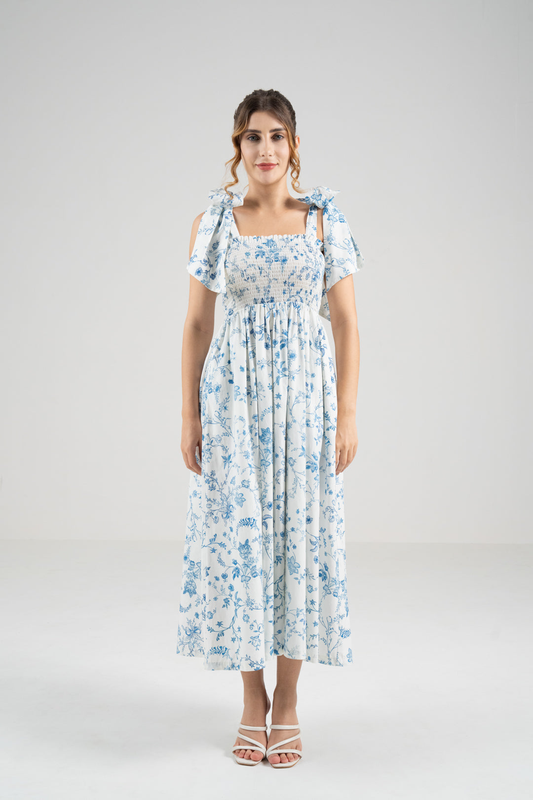 The Signature Bow-Tie Dress – Island Blue