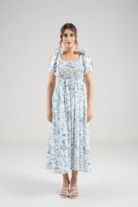 The Signature Bow-Tie Dress – Island Blue