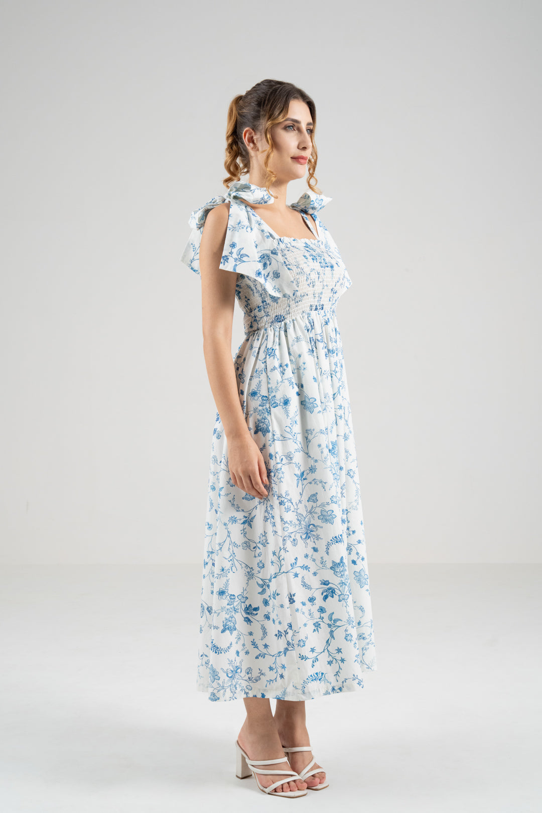 The Signature Bow-Tie Dress – Island Blue