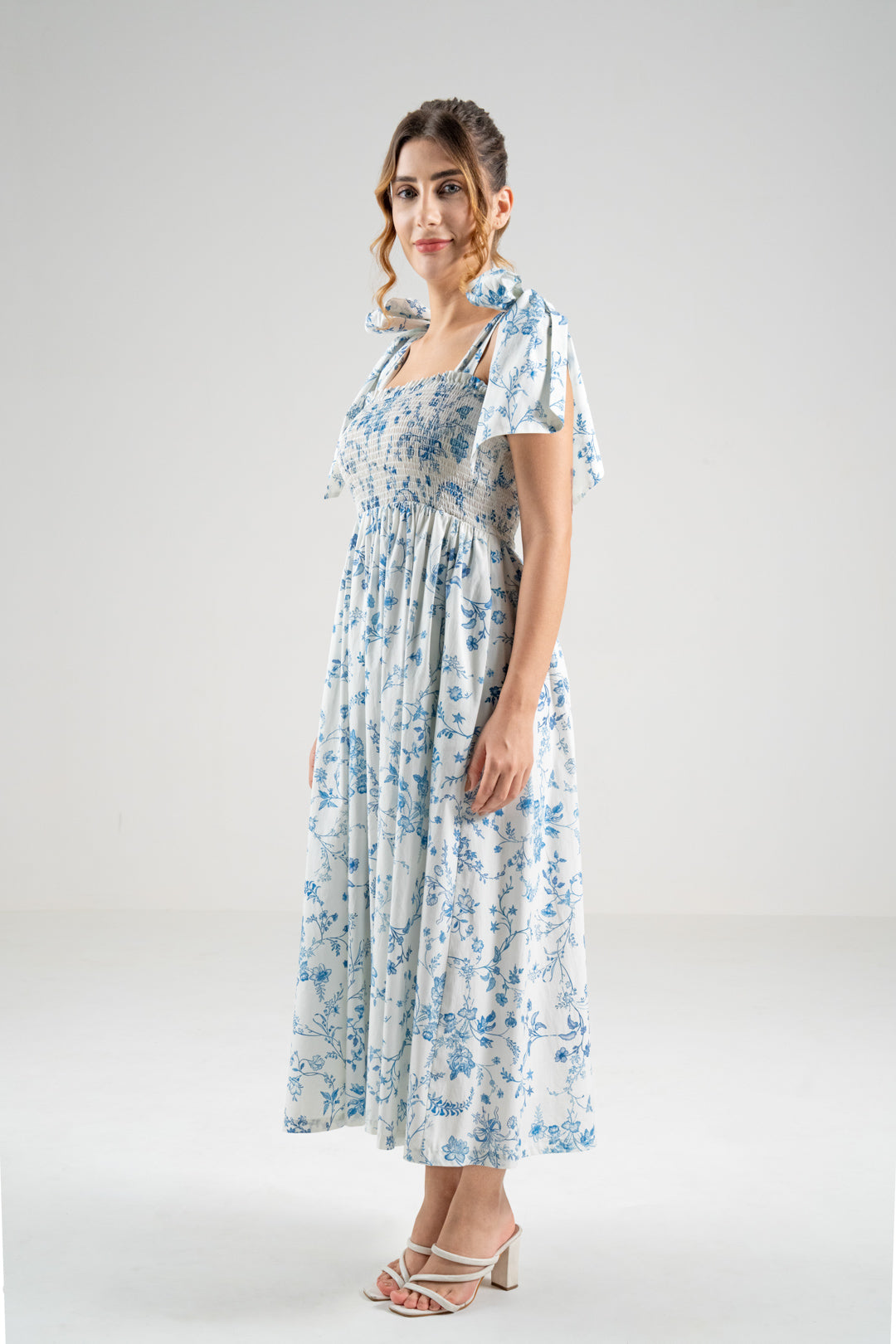 The Signature Bow-Tie Dress – Island Blue
