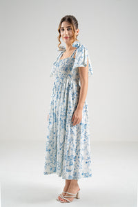 The Signature Bow-Tie Dress – Island Blue
