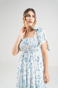 The Signature Bow-Tie Dress – Island Blue