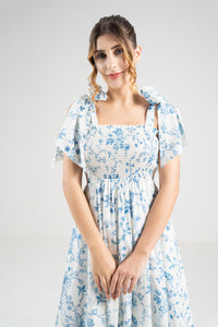 The Signature Bow-Tie Dress – Island Blue